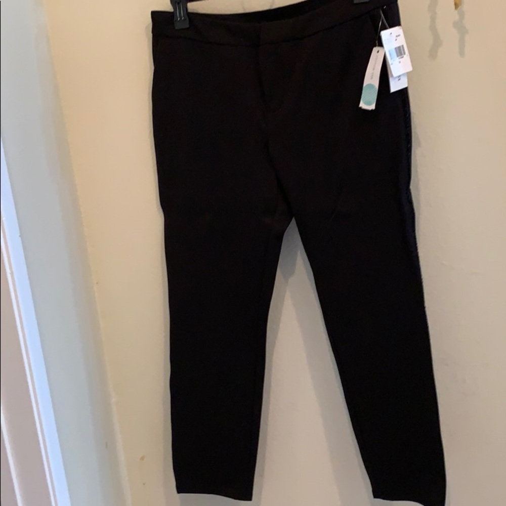 Sparkle tuxedo black pants